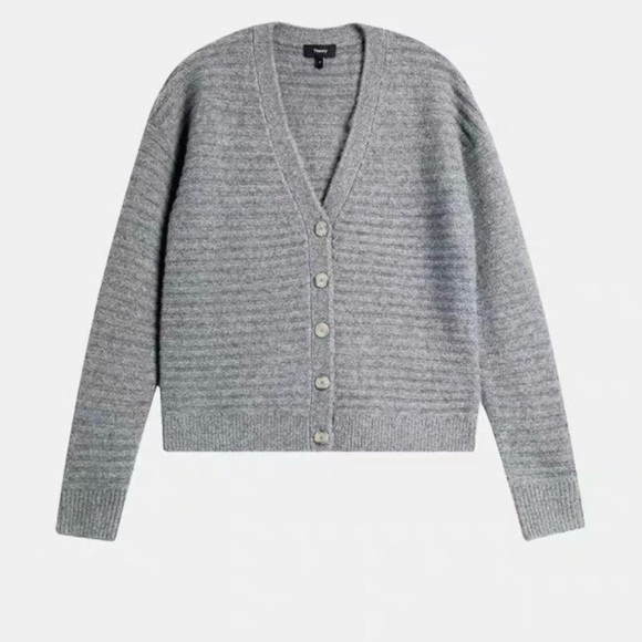 Theory Gray Sweater Wool Blend - Picture 3 of 8